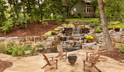 backyard with stone and soil