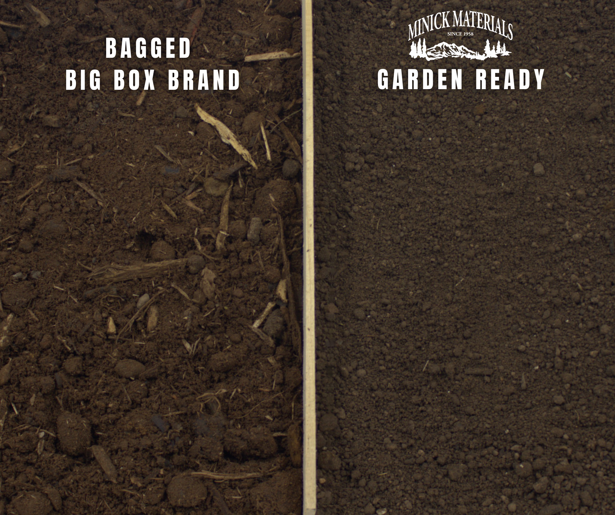 Minick Materials Soil: How We Compare to Bagged Big Box Soil Products
